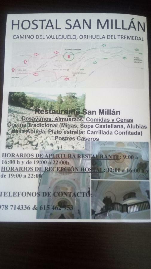 Hostal Restaurante San Millan Orihuela del Tremedal Eksteriør billede